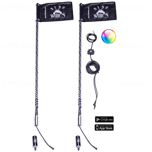 5150 Whips DUAL 187 LED Whips (1 Pair)