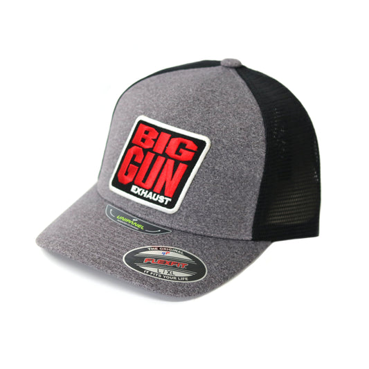 Big Gun Exhaust Gear - Black / Grey Flex Fit Logo Hat