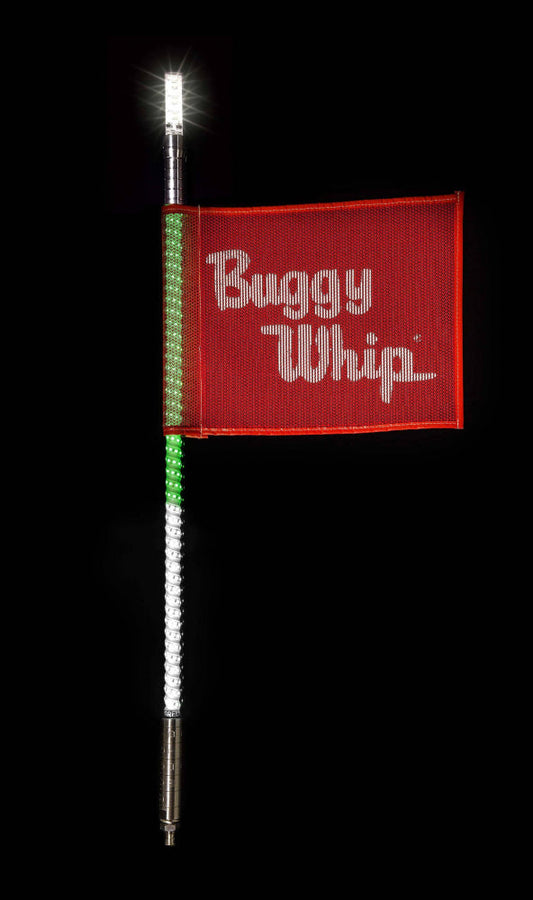 Buggy Whip® Green White & Red LED Whips with Lighted Top Option