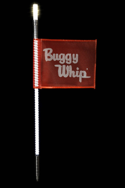 Buggy Whip® White LED Whips with Lighted Top Option